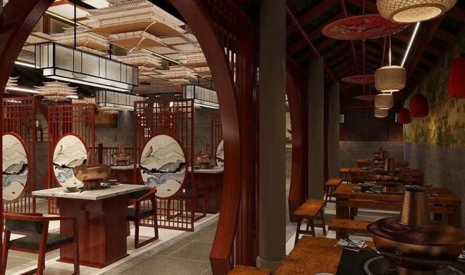 型：这个配色让顾客食欲暴增麻将胡了火锅店设计风格转(图3)